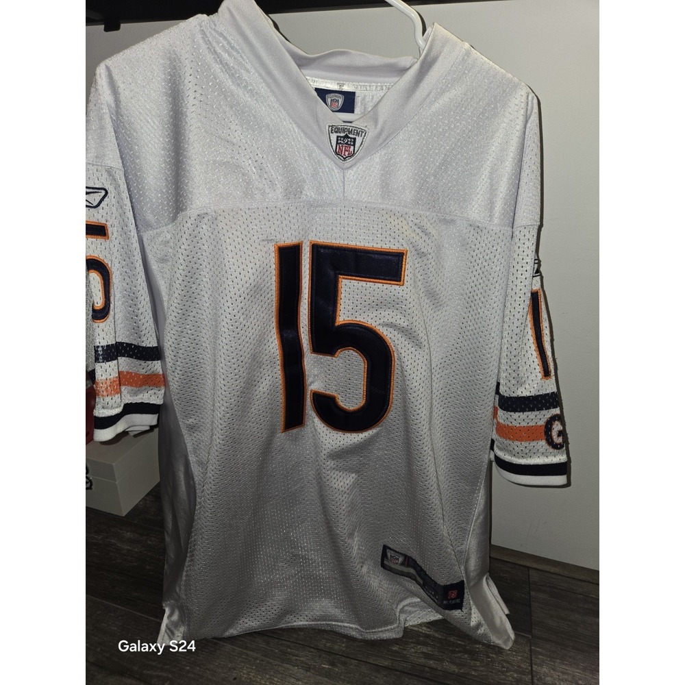 NFL Chicago Bears Brandon Marshall #15 Reebok Men's Size 50 White Sewn Jersey